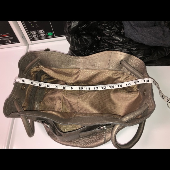 Cole Haan Pebbled Leather Bronze Metallic Hobo Bag - Picture 7 of 8